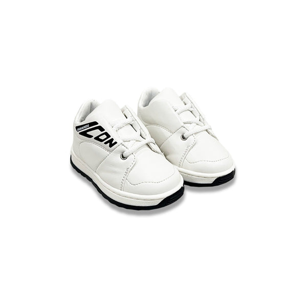 Boys Ivory Icon-Print Lo-Top Sneaker