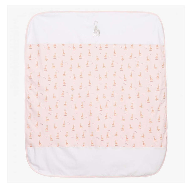 Baby Girls Pink Embroidered Logo Blanket
