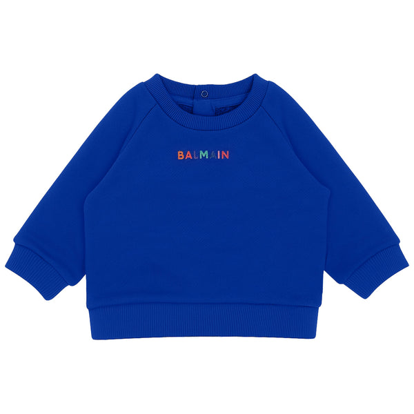 Unisex Baby Blue Logo-Print Sweatshirt