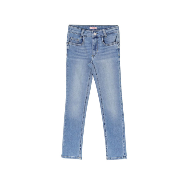 Girls Denim Blue Cotton Jeans