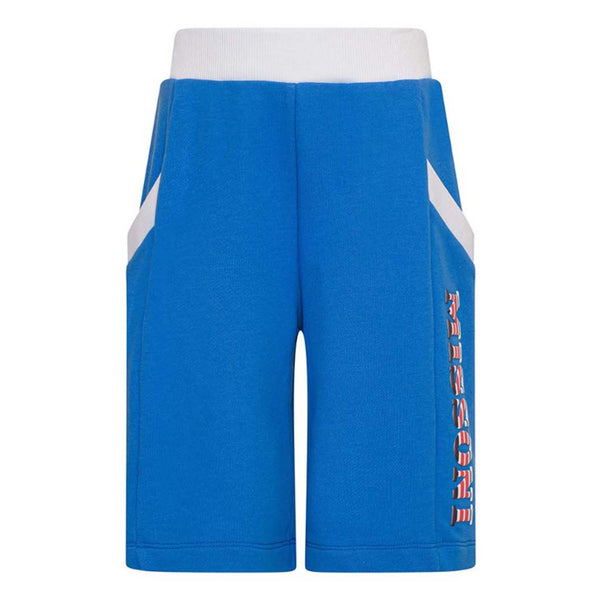 Boys Blue Logo-Print Cotton Shorts