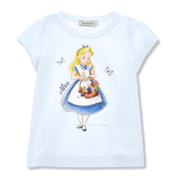 Girls Blue Disney Cotton T-Shirt
