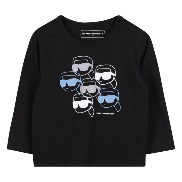 Baby Boys Black Graphic-Print T-Shirts