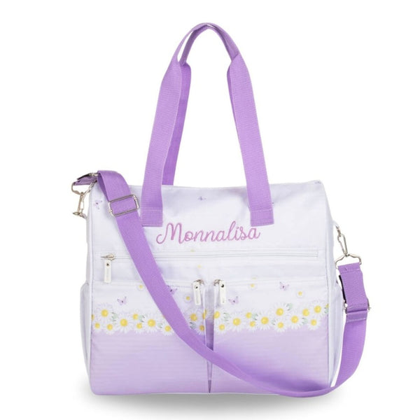 Lilac Purple Canvas Changing Bag (41cm)