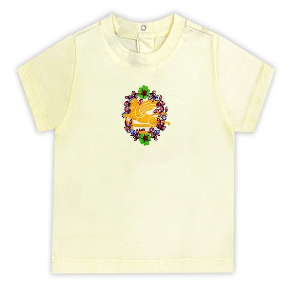 Baby Girls Ivory Pegaso-Motif Cotton T-shirt