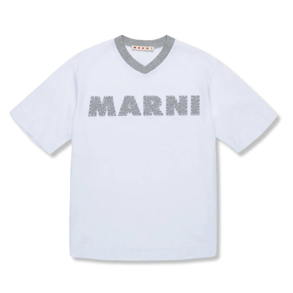 Unisex White T-shirt with Marni-Patch