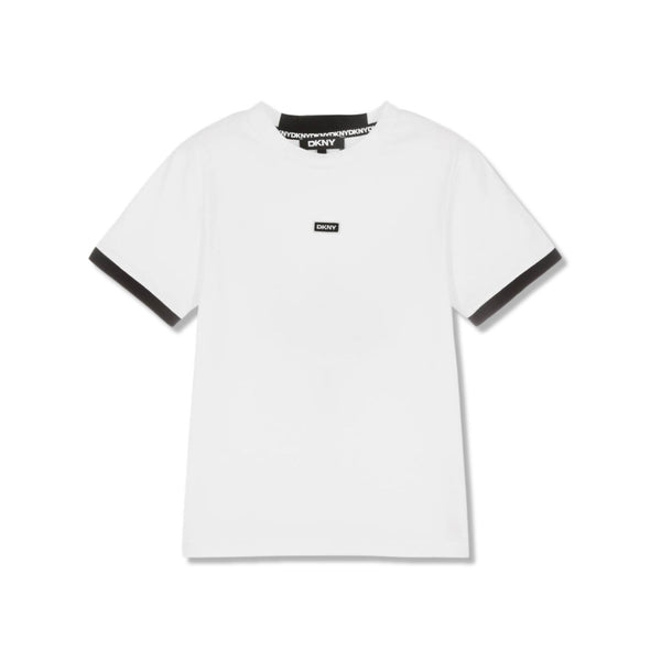 Unisex White Logo-Patch Cotton T-Shirt