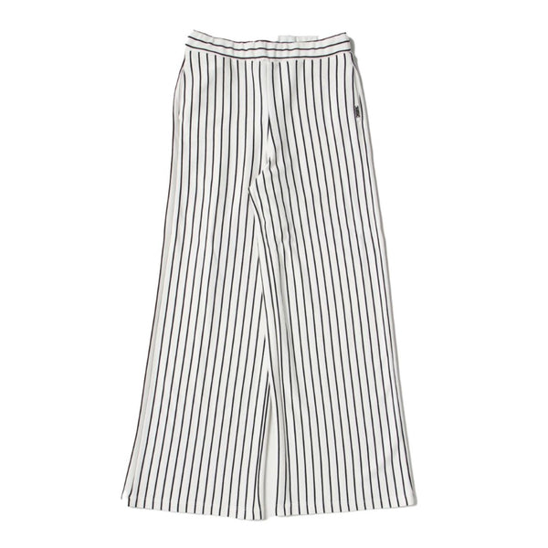 Girls White Logo Print Trouser