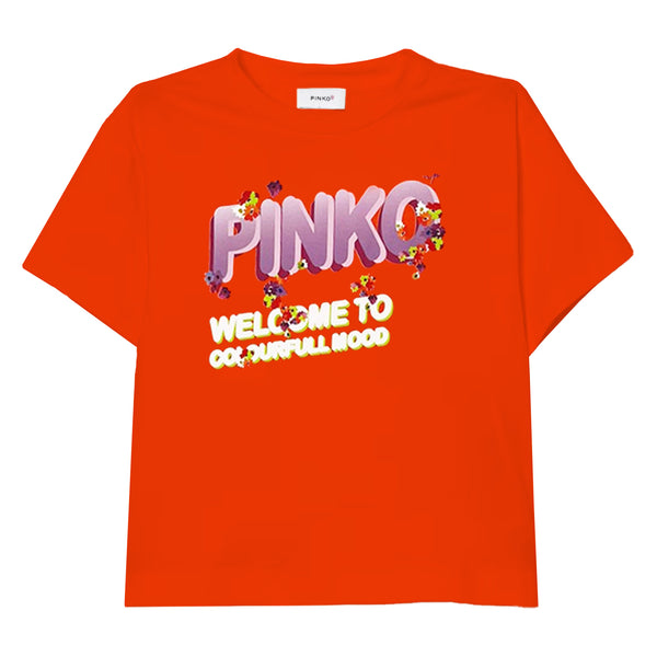 Girl Orange Cotton T-Shirt