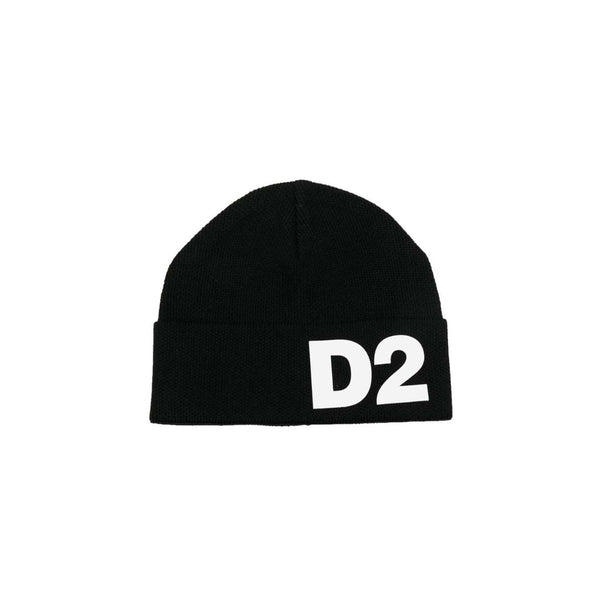 Black Logo Print Hat