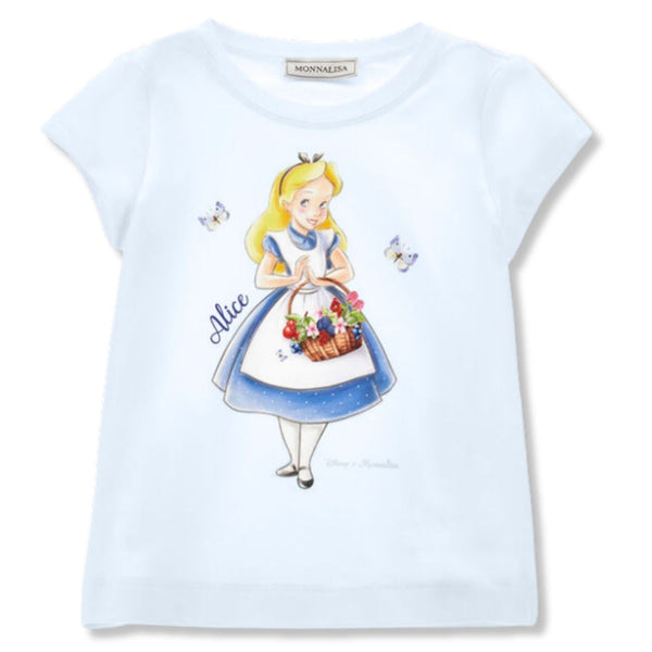 Girls Blue Disney Cotton T-Shirt