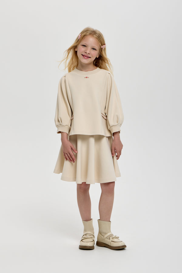 Elegant Footer Jumper and Skirt Set