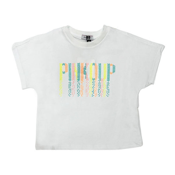 Girl White Cotton T-shirt