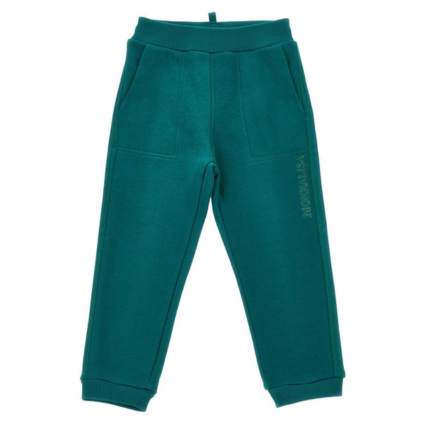 Girls Green Logo-Print Joggers
