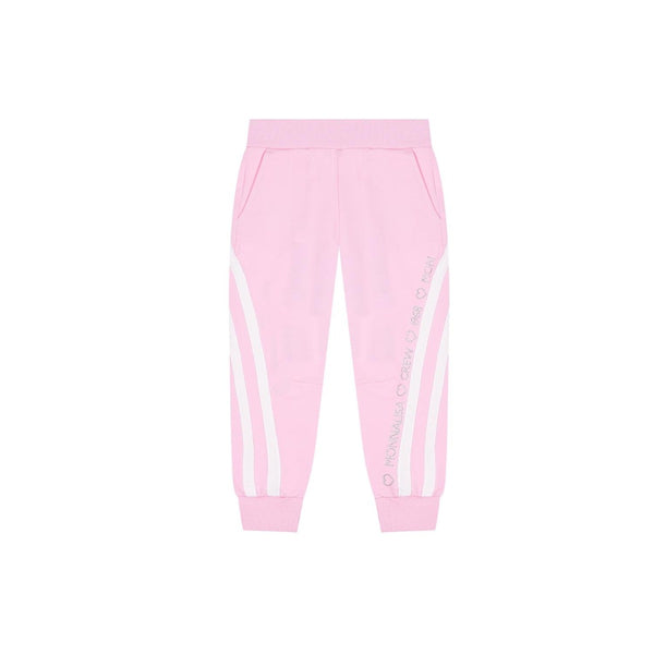 Girls Pink Logo Cotton Trouser