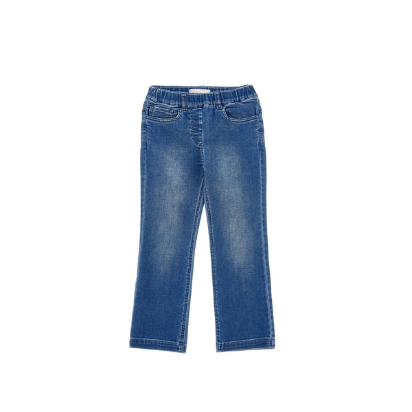 Girls Denim Mid-Wash Straight-Leg Jeans