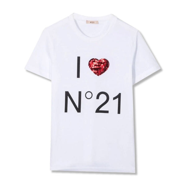 Logo Print T-shirt With Sequin Embellishment