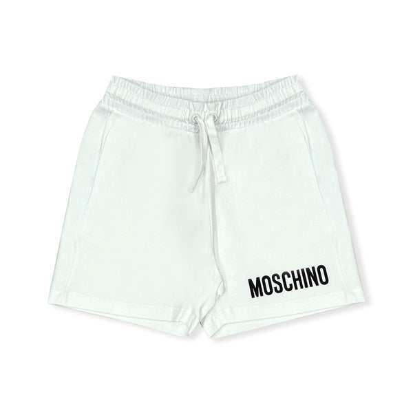 Boys White Cotton Jersey Shorts