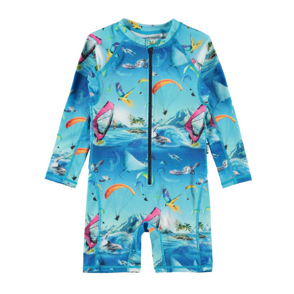 Boys Blue Ocean Onesie -UPF 50+