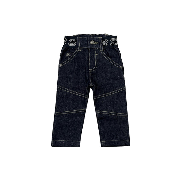 Baby Boys Denim Logo-Waiste Jeans