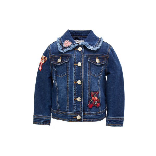 Girls Blue Teddy Denim Jacket