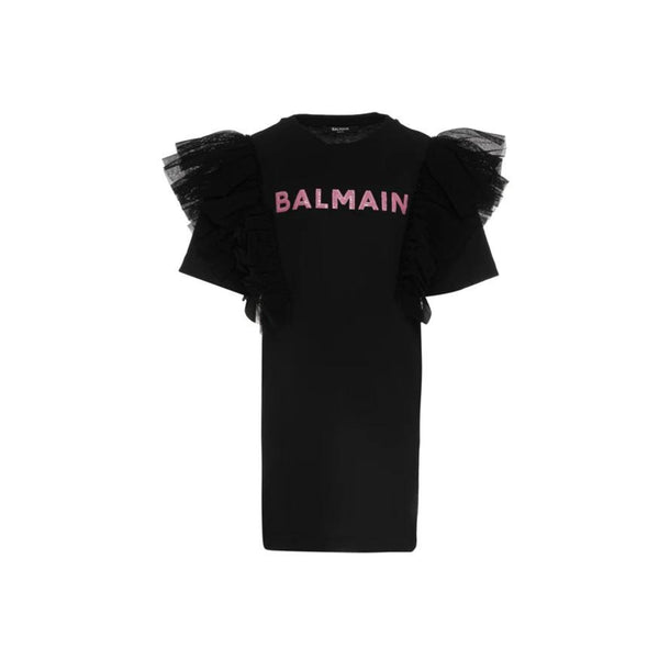 Girls Black Logo Dress