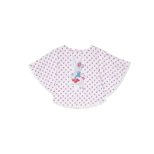 Girls Pink  Disney Tinkerbell Cherry Print Top