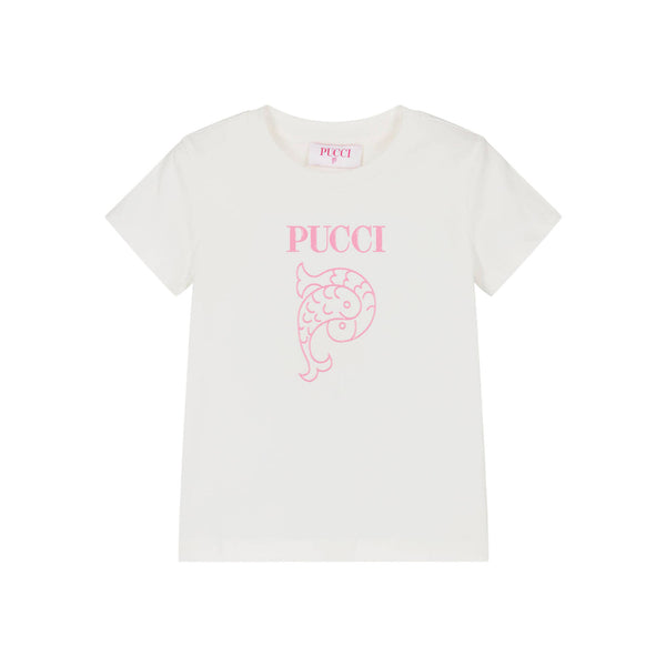 Girls Ivory Organic Cotton T-Shirt
