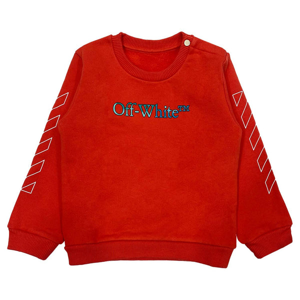 Baby Boys Red Logo-Print Sweatshirts
