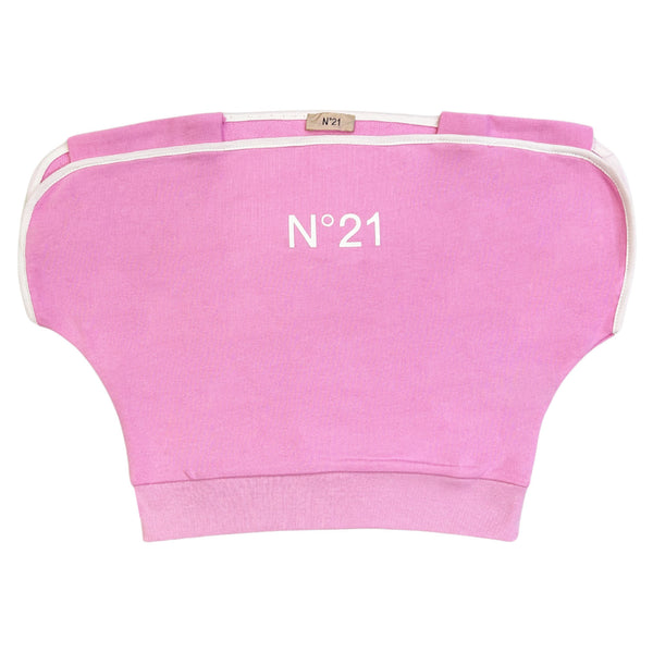 Girls Pink Logo-Print Top