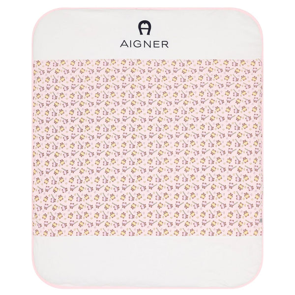 Baby Girls Pink Logo-Print Blankets