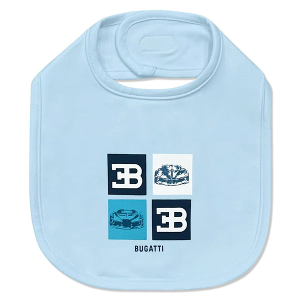 Baby Boys Blue Logo-Print Bib