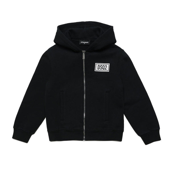 D2Kids DSQ2 Zip Hooded Unisex Jacket - Black