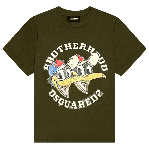 Unisex Green Logo-Print T-Shirt