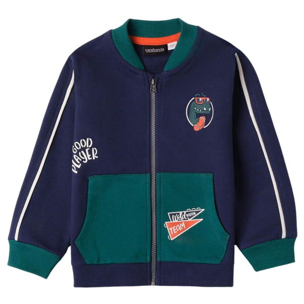 Boys Blue & Green Zip-Up Sweatshirts