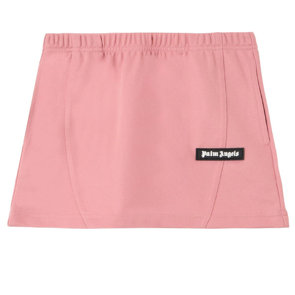 Girls Pink Logo-Patch Skirts