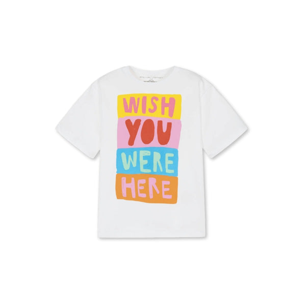 Girls White Cotton Half Sleeves T-Shirt