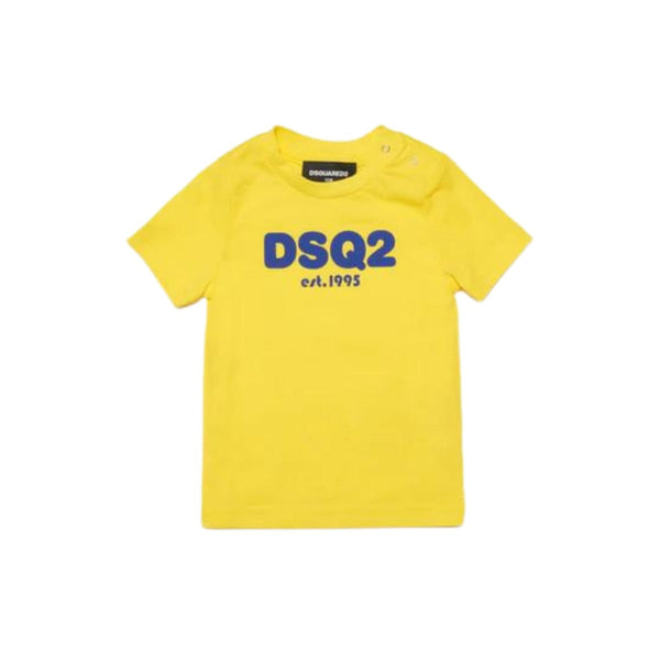 Baby Kids Yellow Logo Print T-Shirt