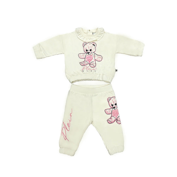 Girls Blue Logo Print Tracksuits