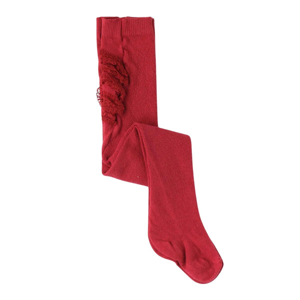 Baby Girls Red Ruffle Tights