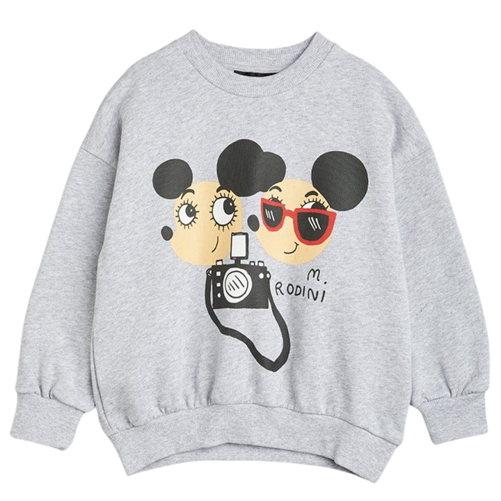 Mini Rodini – Girls Grey Graphic-Print Sweatshirts