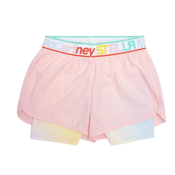 Girls Pink Shorts With Back Slip Pocket