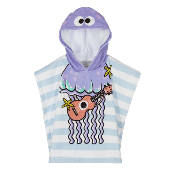 Jelly Fish Print Cloth Towel With Cap