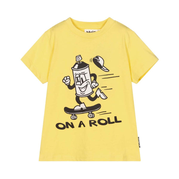 Boys Yellow Cotton T-Shirt