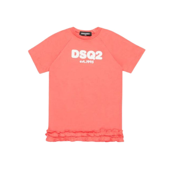 Baby Girls Pink Logo Print Dress