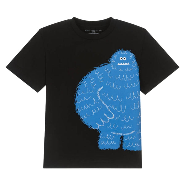 Boys Black Yeti Print T-shirt