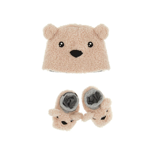 Plush Booties And Bonnet