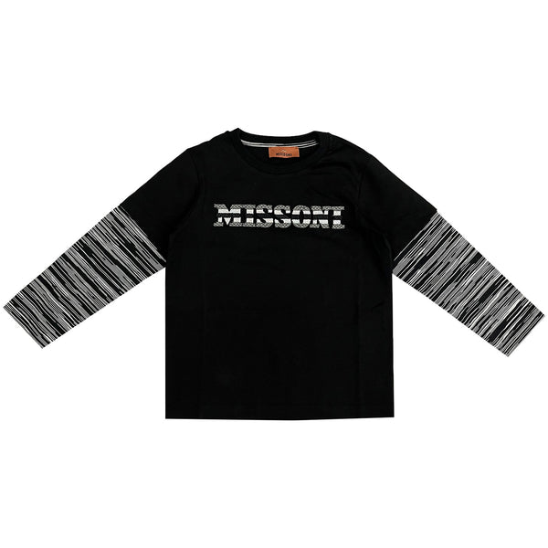 Unisex Black Logo-Embroidered Cotton T-Shirt