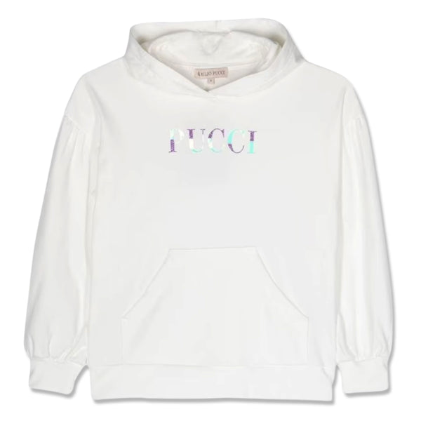 Emilio Pucci Girl White Hoodies