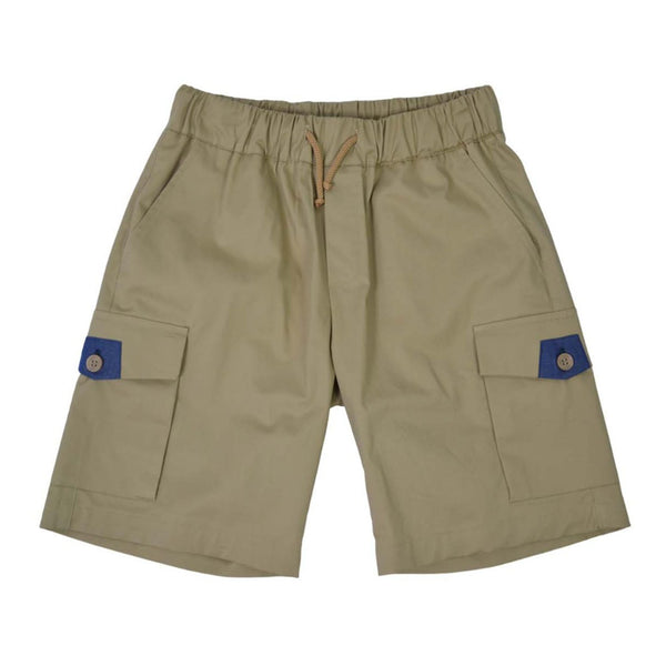 Boys Beige Cargo Pockets Shorts